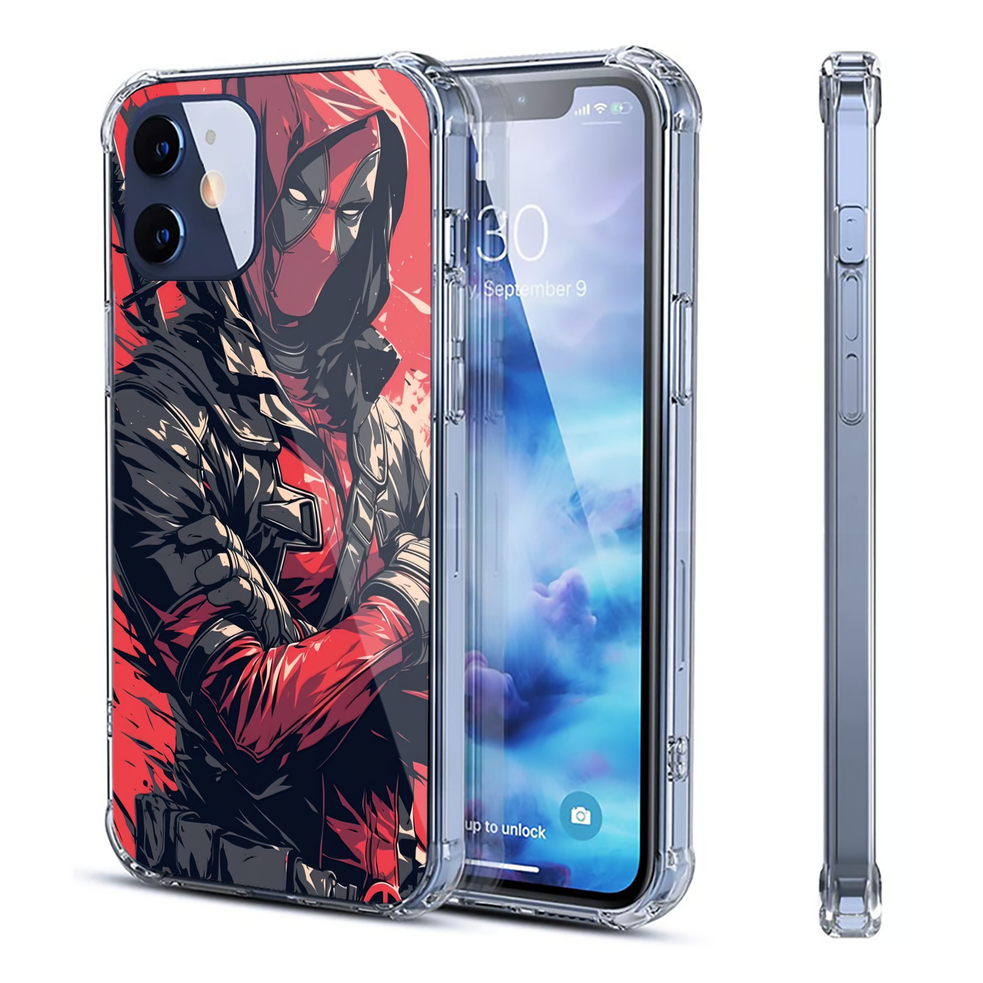 （画像用） Deadpool デッドプール 【iPhone 12シリーズ対応】透明スマホケース（クリアソフトケース）